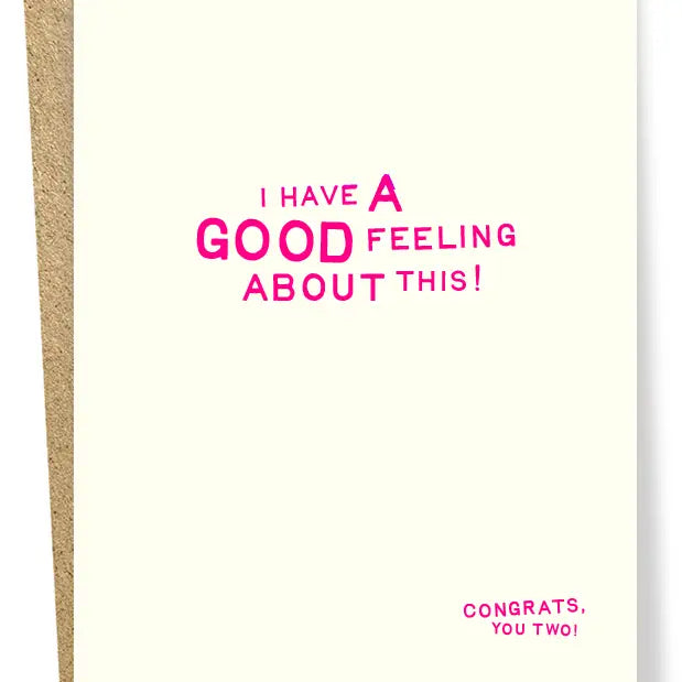 "I Have a Good Feeling About This!" Wedding Card