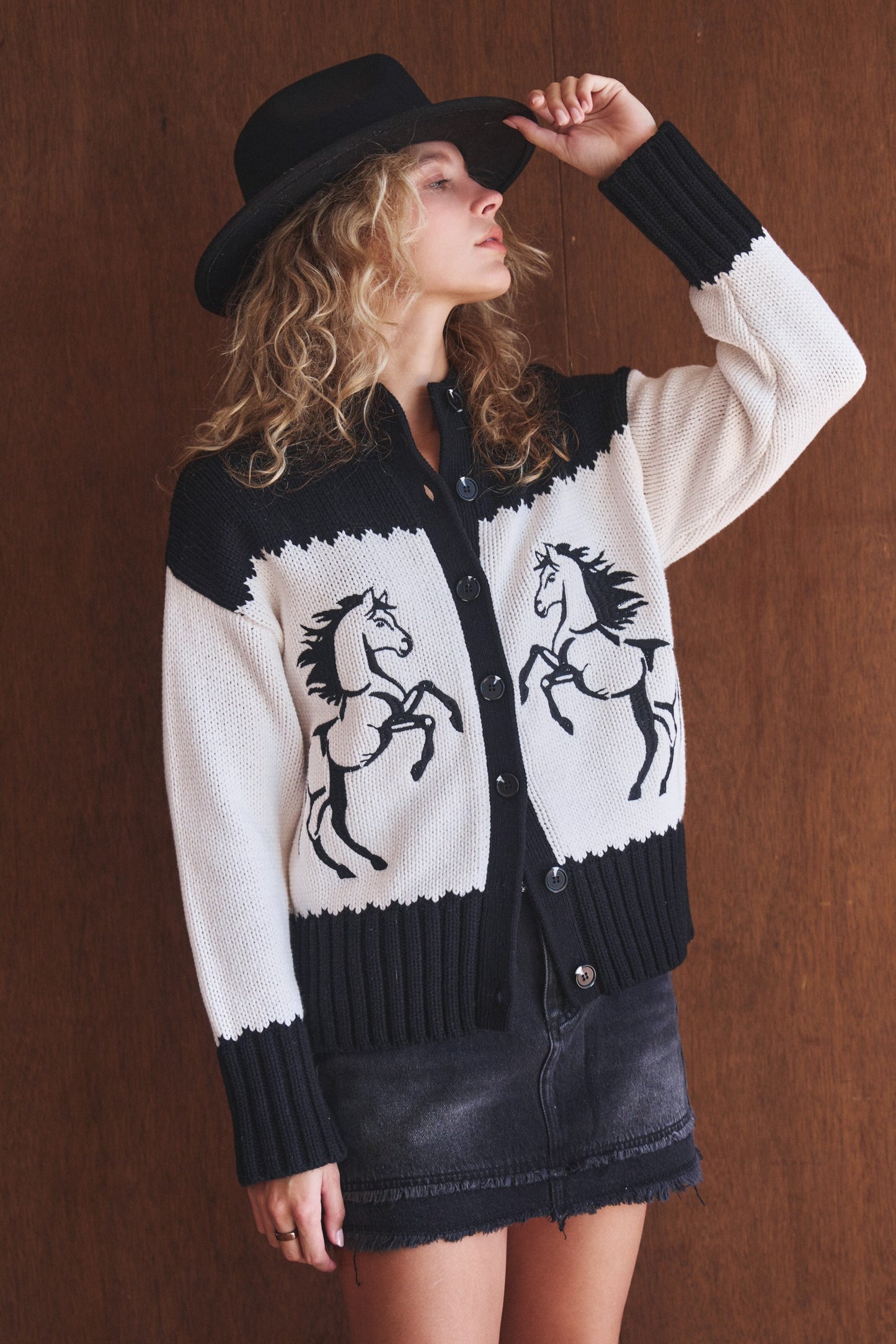 Wild Horses Western Cardigan