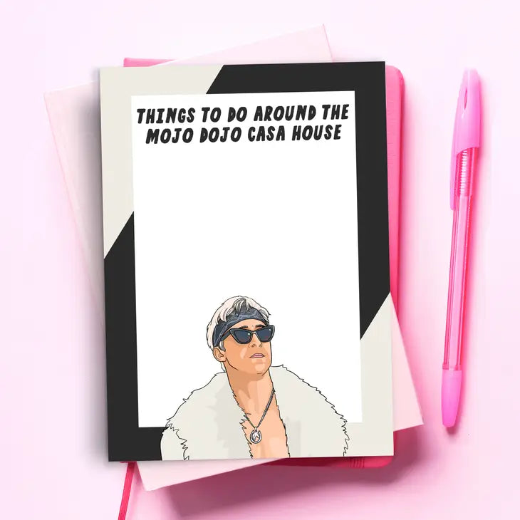 "Things To Do Around The Mojo Dojo Casa House" Barbie Notepad