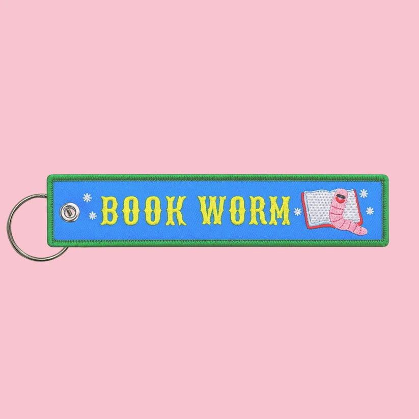 *Canadian Brand* | "Book Worm" Embroidered Key Chain