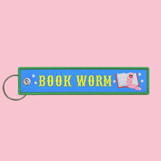 *Canadian Brand* | "Book Worm" Embroidered Key Chain