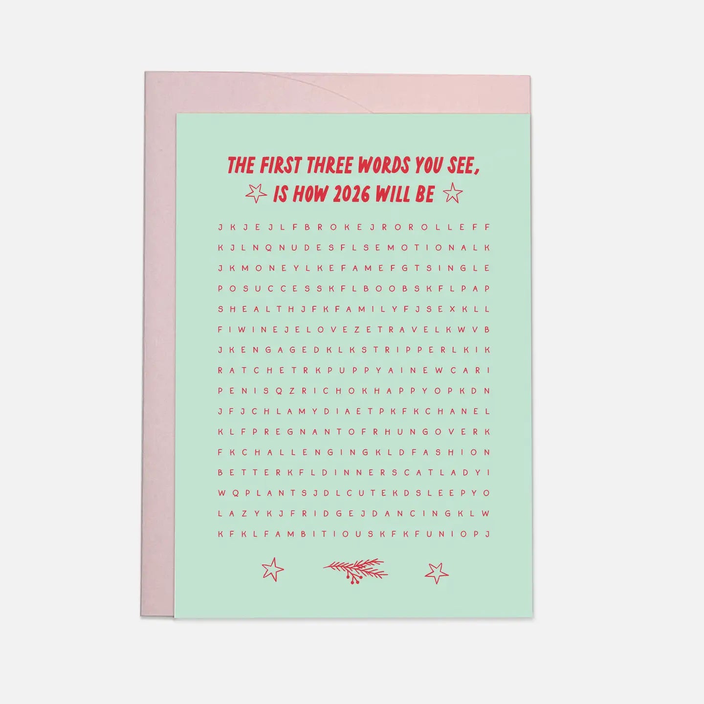 "First Three Words 2026" Holiday Card