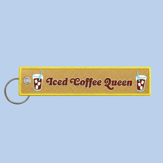 *Canadian Brand* | "Iced Coffee Queen" Embroidered Key Chain