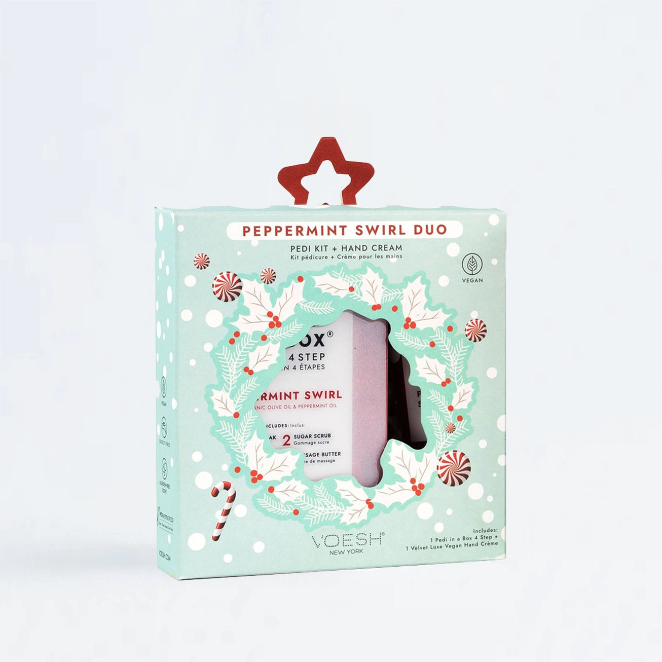 Peppermint Swirl Duo || Pedicure Kit + Hand Cream Set