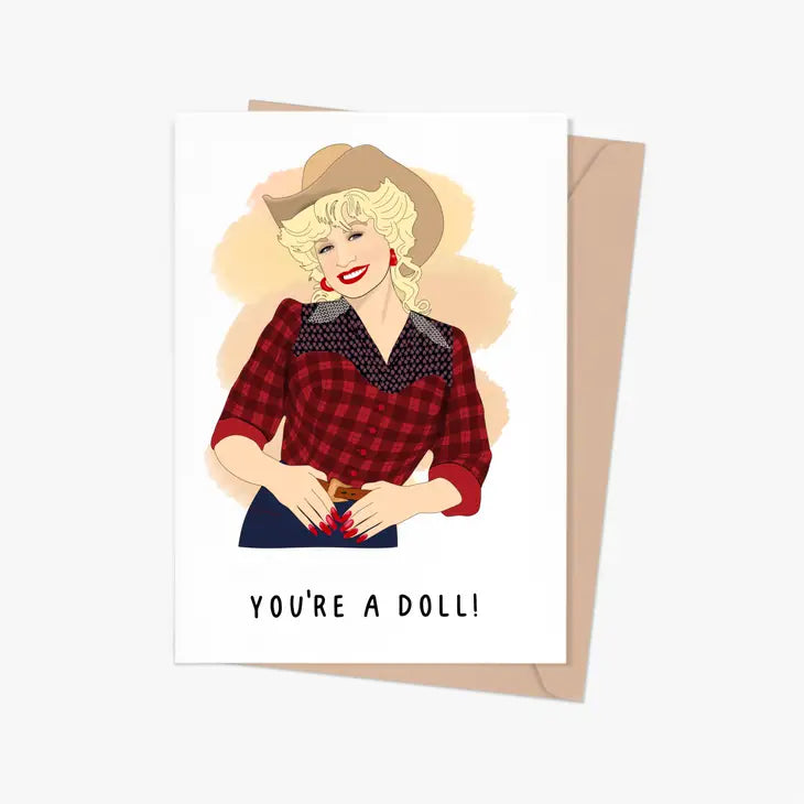 Dolly Parton || "You're a Doll" Thank You / Friendship Card