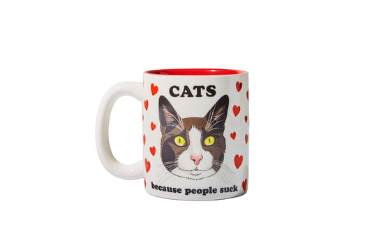 "Cats Because People Suck" 12oz Mug