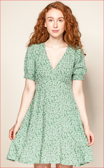 Pink Martini || Georgia Dress (Green)