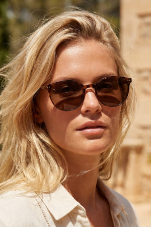 Retro Round Acetate Frame Sunglasses (4 Colors)