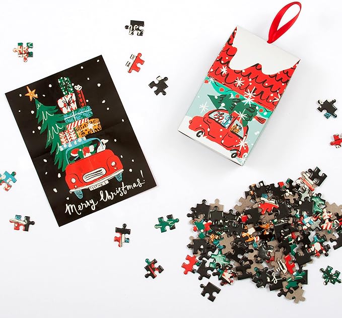 Christmas Car || 130 Piece Mini Puzzle Ornament