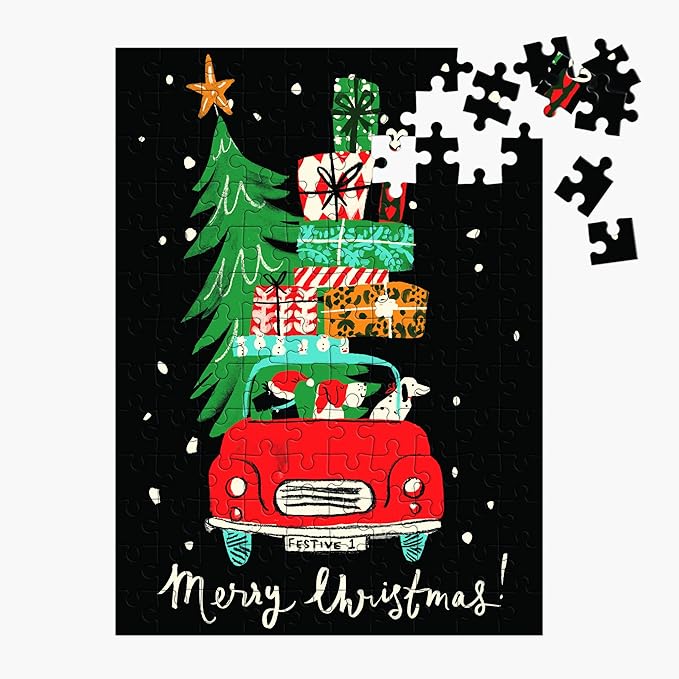 Christmas Car || 130 Piece Mini Puzzle Ornament