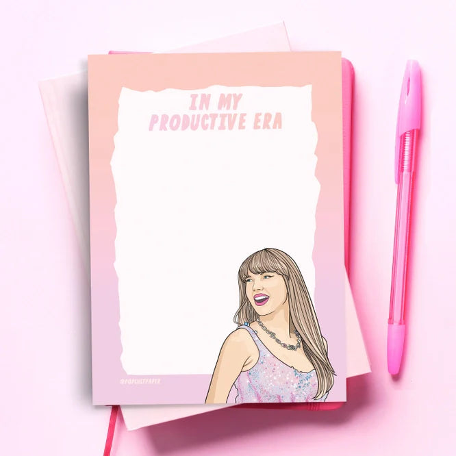 "In My Productive Era" Taylor Swift Notepad