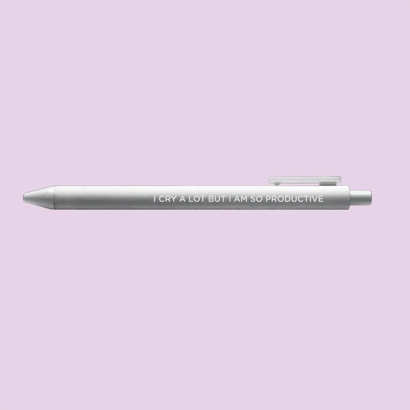 I Cry A Lot Because I Am So Productive Gel Jotter Pen (Single)