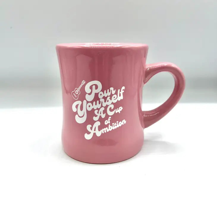"Pour Yourself a Cup of Ambition" 11oz Diner Mug (Guitar)
