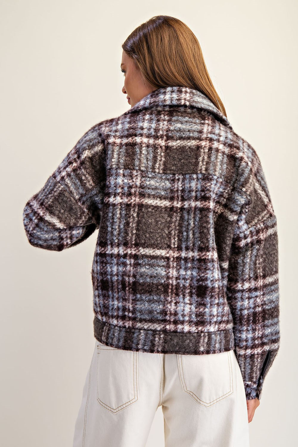 Textured Button Front Jacket