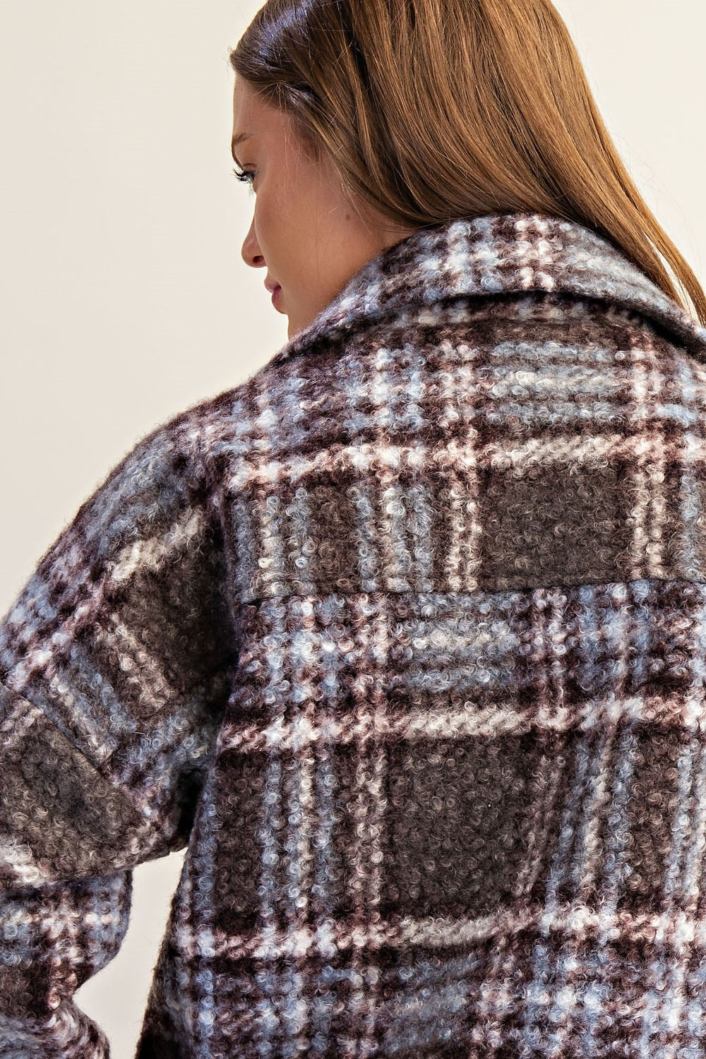Textured Button Front Jacket