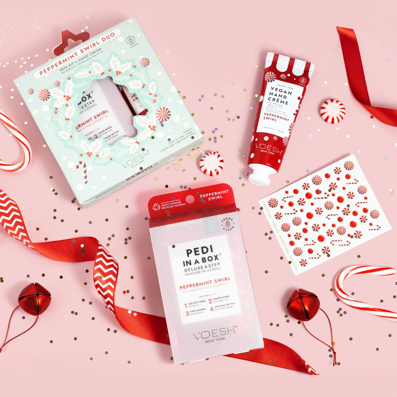 Peppermint Swirl Duo || Pedicure Kit + Hand Cream Set