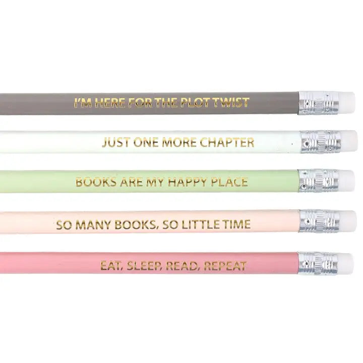 Book Lover Inspired Pencils (5 Pack)