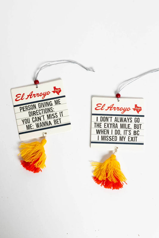 "Wanna Bet" Marquee Car Freshener - New Car Scent (2 Pack)