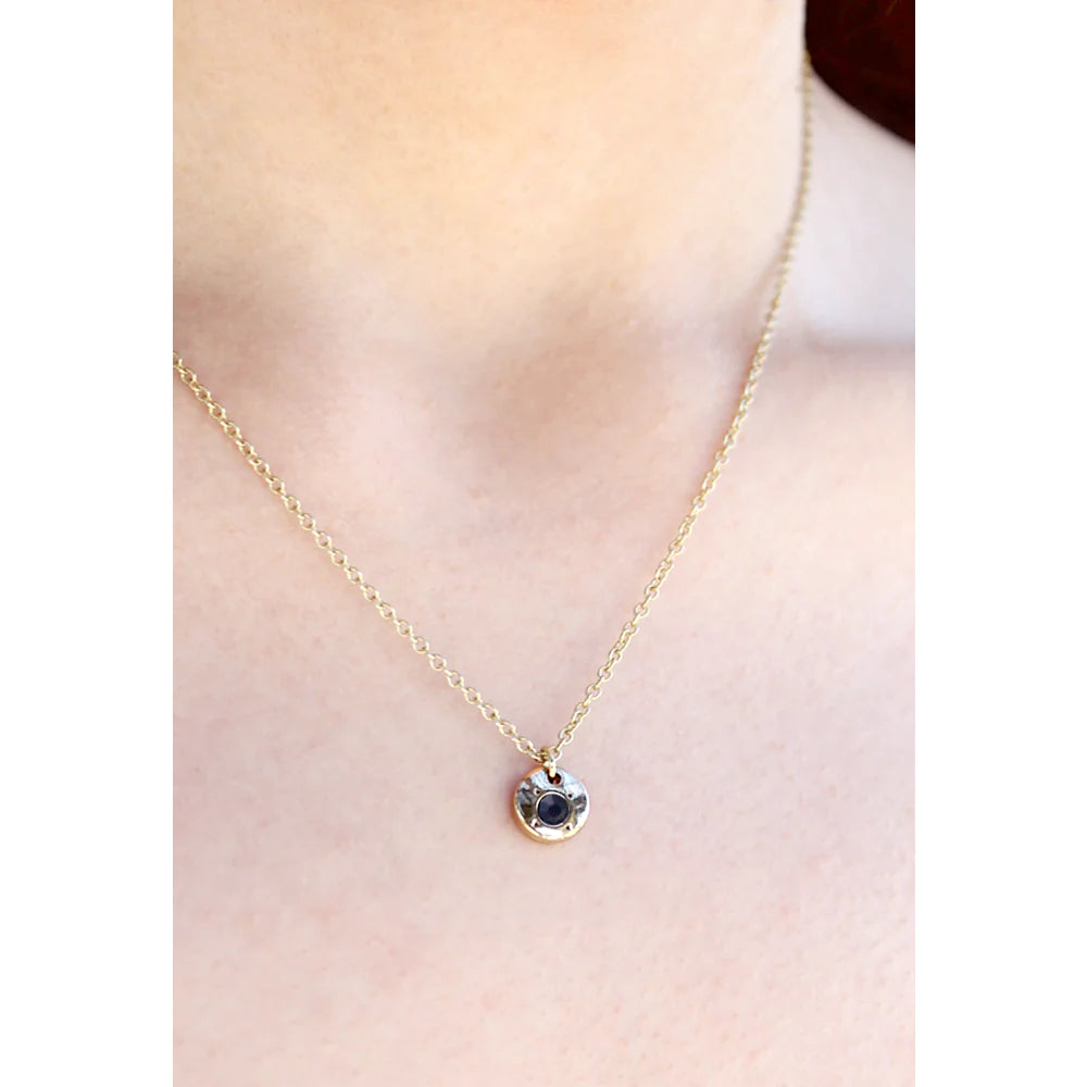 Birthstone Bottle Necklace || January (Garnet)