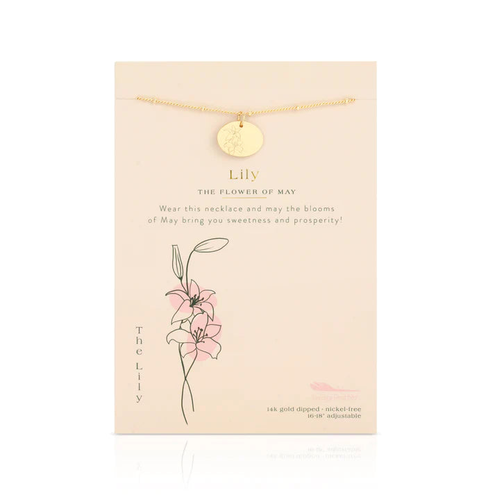Birth Month Flower Necklace || May (Lily)