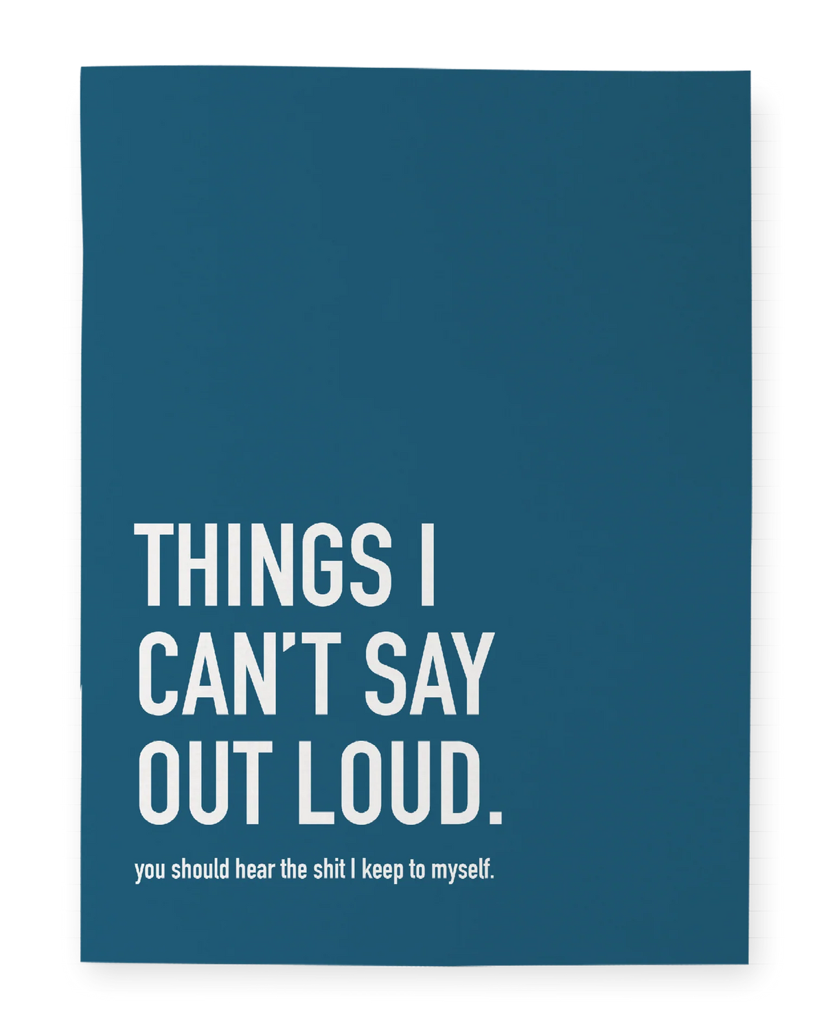 *Canadian Brand* | "Things I Can't Say Out Loud" Notebook