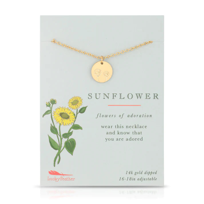 Botanical Necklace || Sunflower (Flowers of Adoration)
