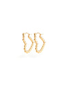 BELLE | GOLD BEADED HEART HOOP EARRINGS