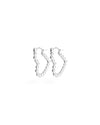BELLE | SILVER BEADED HEART HOOP EARRINGS