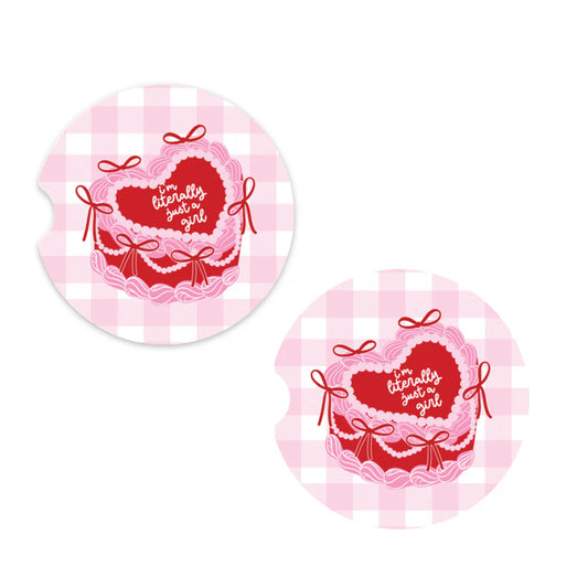 *Canadian Brand* || eleven. || Literally Just a Girl Car Coasters