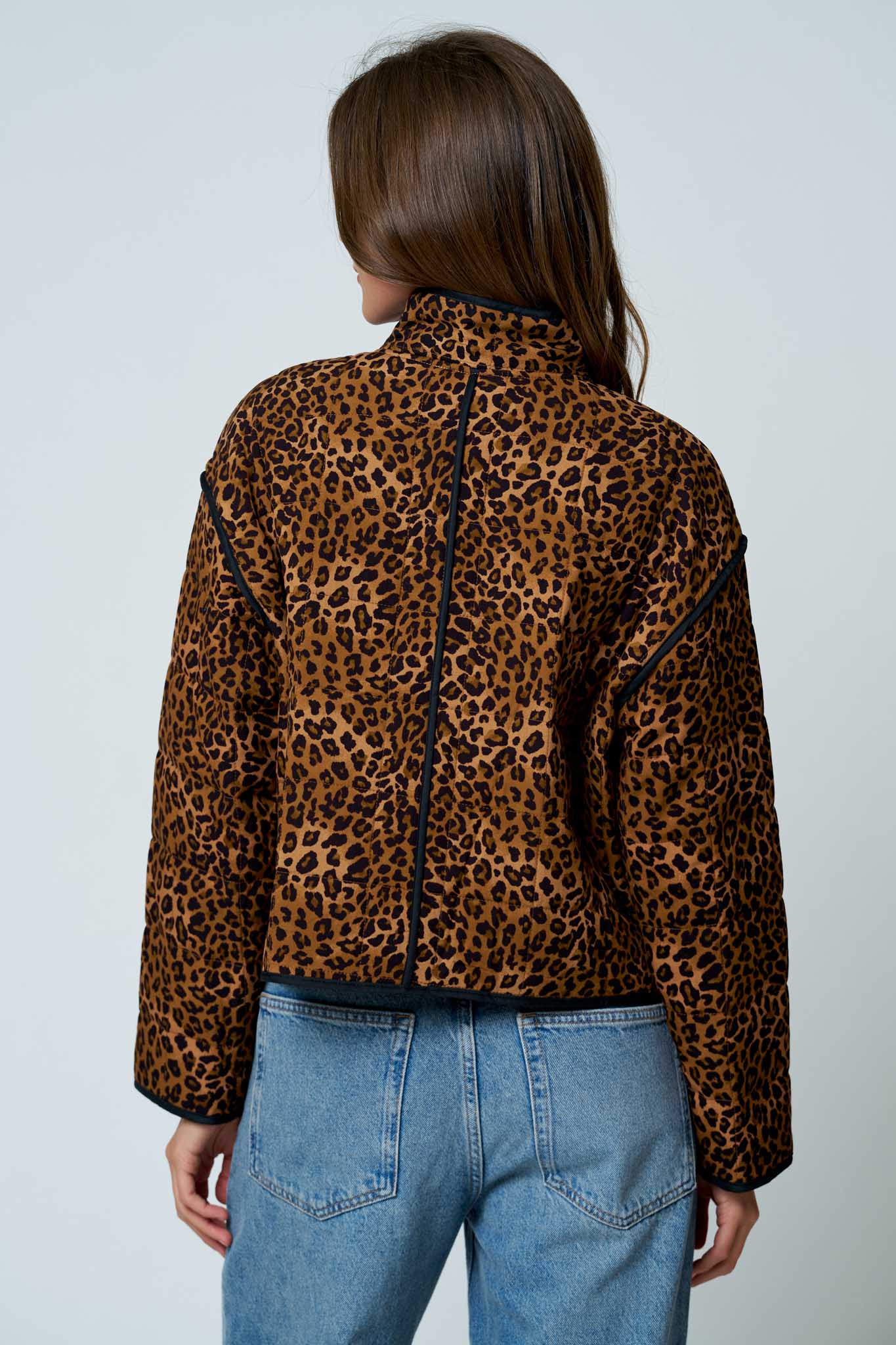 Lightweight Leopard Print Quilted Jacket (S - L)