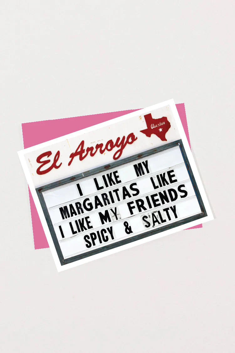 "I Like My Margaritas Like I Like My Friends" Friendship Card