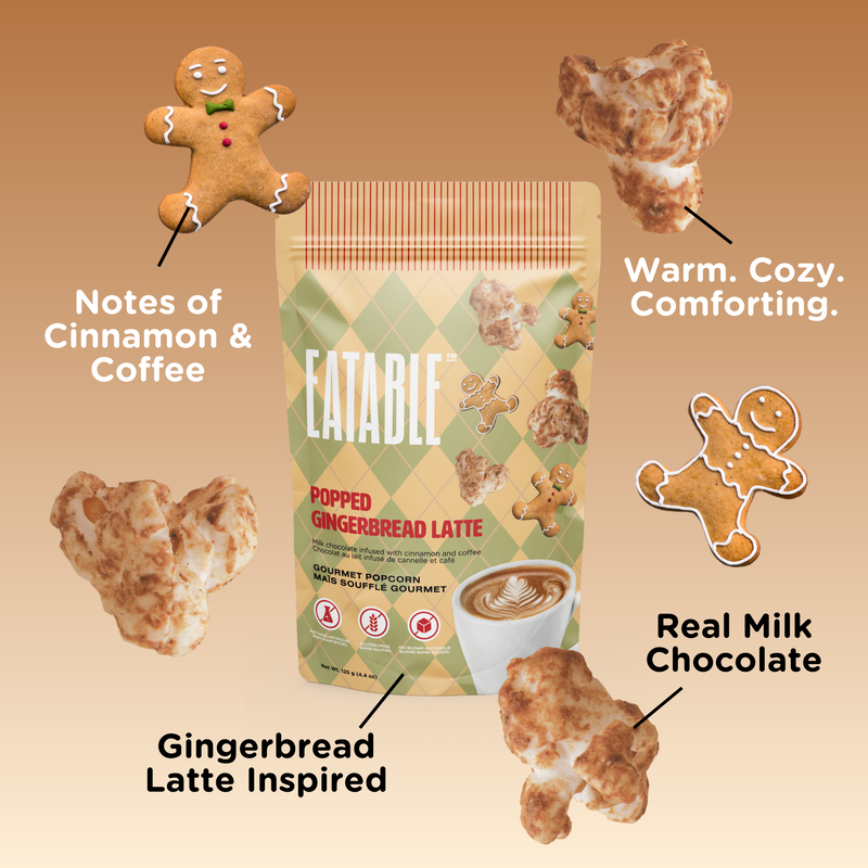Eatable || "Popped Gingerbread Latte" Gourmet Popcorn 125g