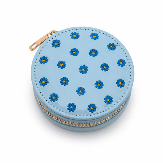 Daisy Embroidered Daily Pill Case