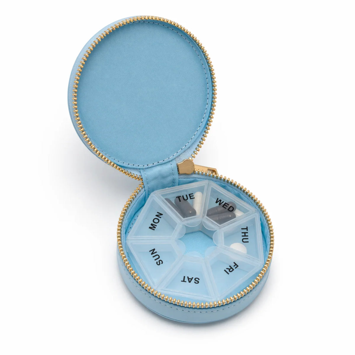 Daisy Embroidered Daily Pill Case