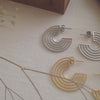 "Lo-Fi" Stainless Steel Hoop Earrings (Gold or Silver)