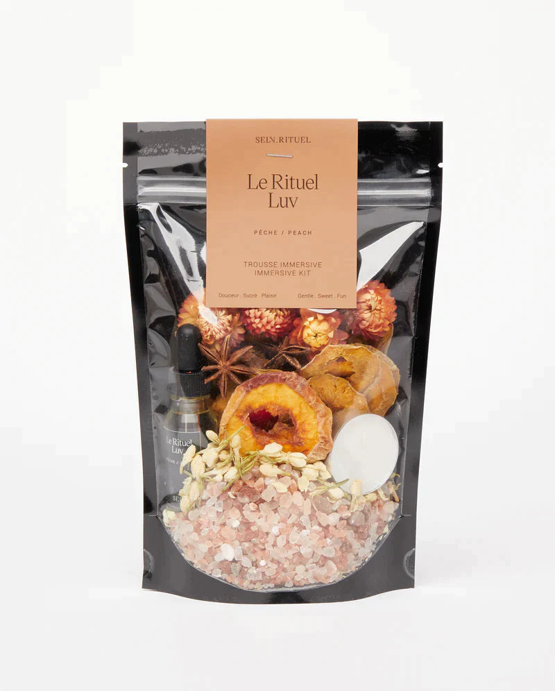 Selv Rituel || "Rituel Luv" Immersive Bath Kit || Peach