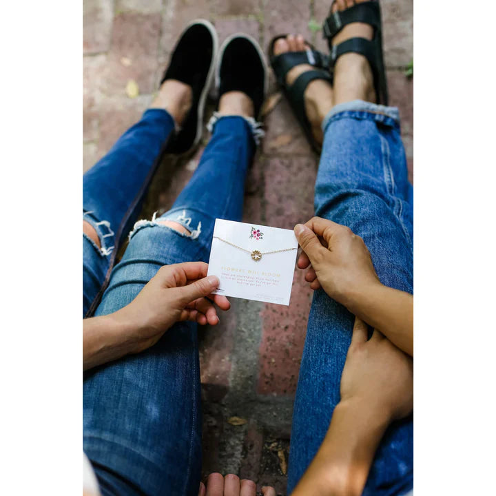 "Flowers Will Bloom" Necklace & Card