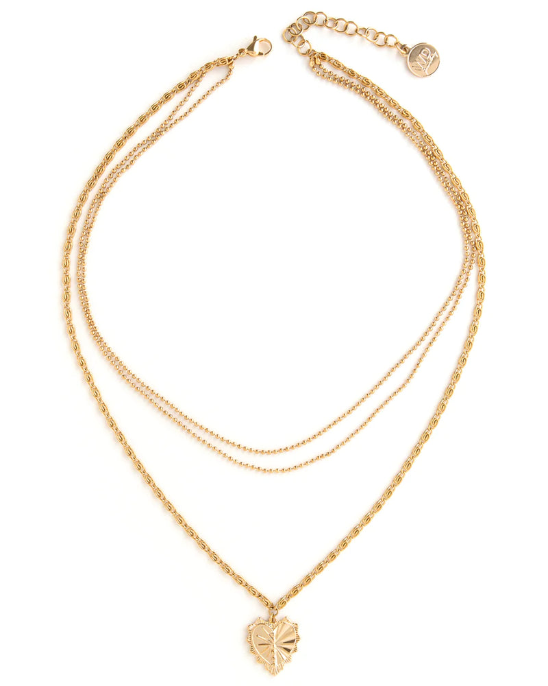 HART | GOLD LAYERED HEART PENDANT NECKLACE