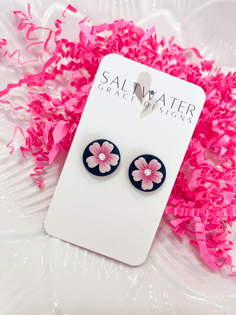 Saltwater Grace || Floral Statement Studs