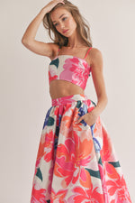 Bold Floral Skirt + Top Set