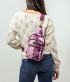 Roundtrip Convertible Sling & Crossbody Bag || Purple Tie Dye