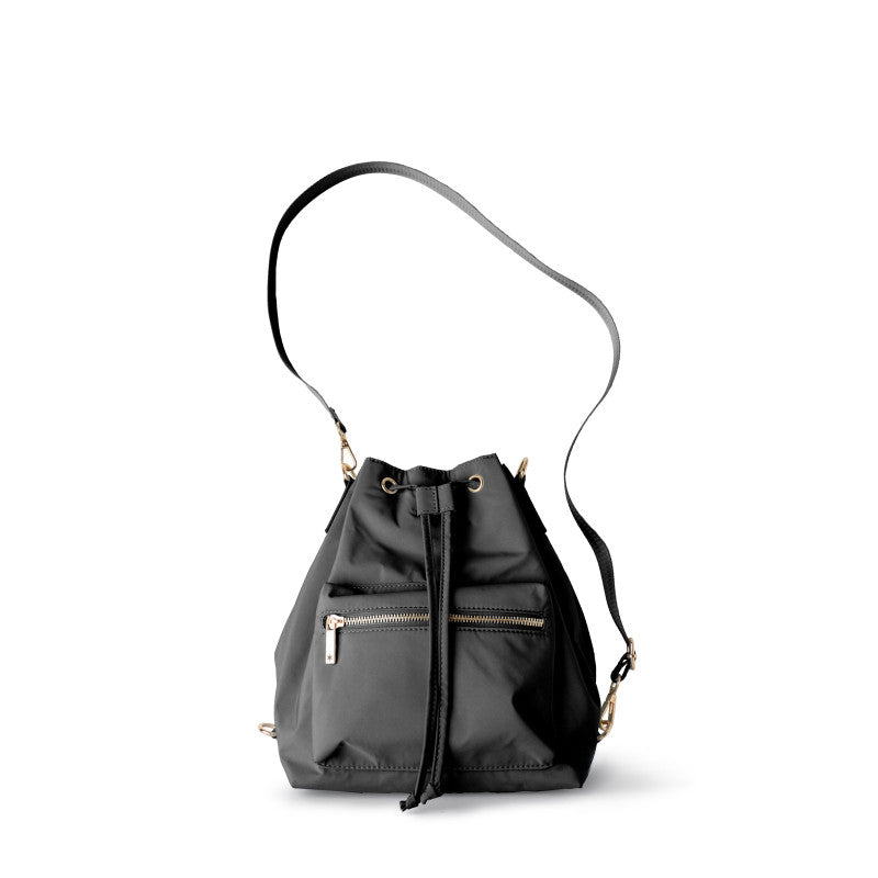 Aries Convertible Bucket Bag (Black)