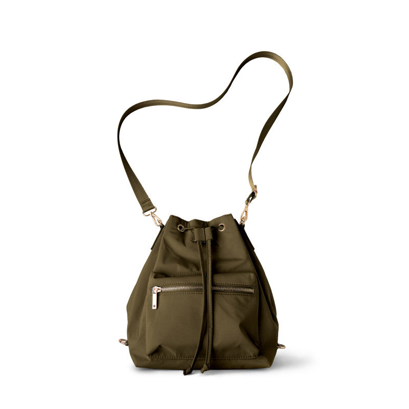 Aries Convertible Bucket Bag (Olive)