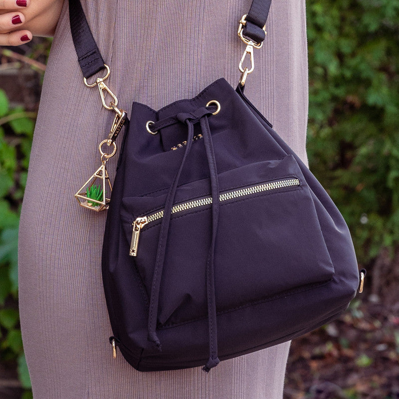 Aries Convertible Bucket Bag (Black)