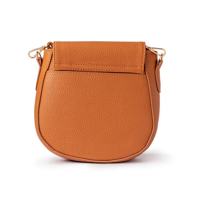 Camden Vegan Leather Mini Messenger (Chestnut)