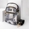 Roundtrip Convertible Sling & Crossbody Bag || Black & White Tie Dye