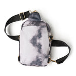 Roundtrip Convertible Sling & Crossbody Bag || Black & White Tie Dye