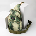 Roundtrip Convertible Sling & Crossbody Bag || Olive Tie Dye