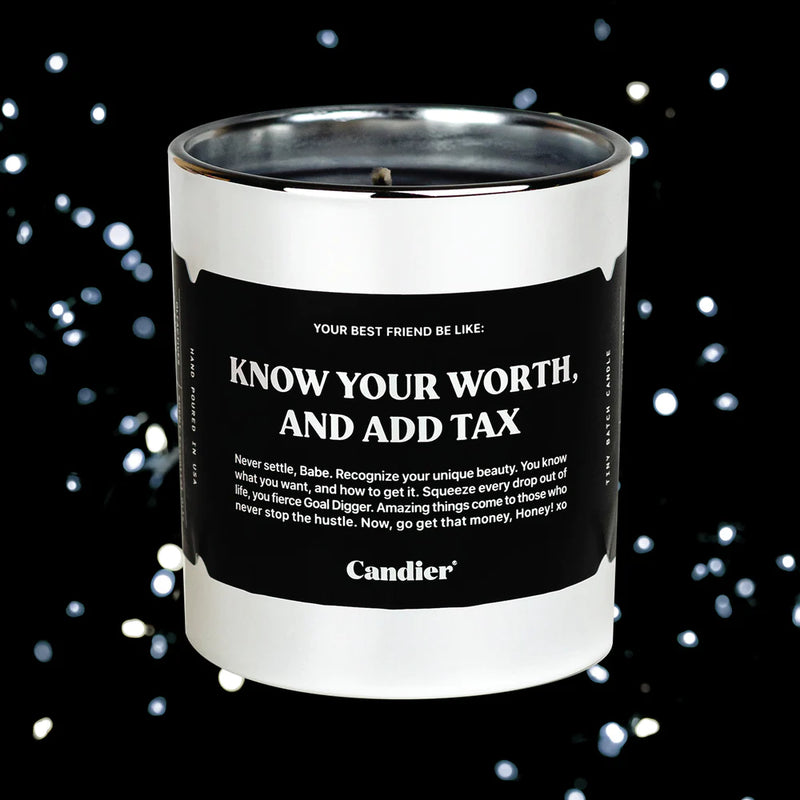 Ryan Porter || Know Your Worth, Then Add Tax || Soy Candle