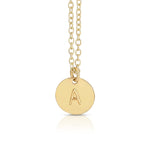 Letter Disc Pendant Necklace (Choose Your Letter)